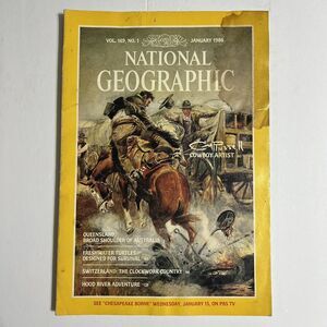 Vintage National Geographic January 1986 Australia Turtles Switzerland Canada